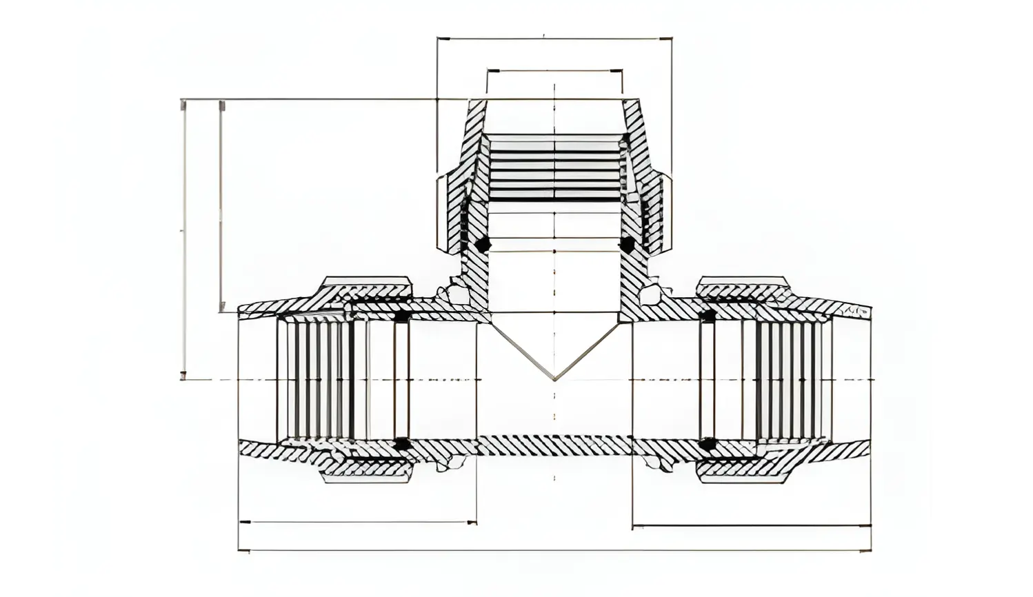 Polyprpylene Compression 90 Degree Reducer Threaded Tee Map